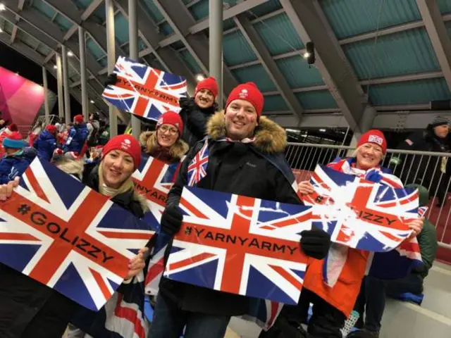 Lizzy Yarnold's supporters