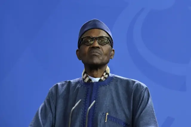 Nigeria"s President Muhammadu Buhari attending a joint press conference with the German Chancellor at the Chancellery in Berlin. Nigeria"s government on January 24, 2018