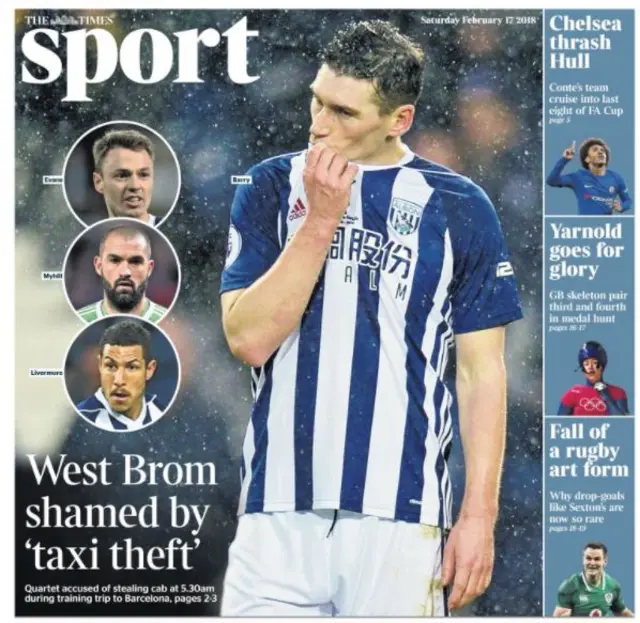 The Times back page