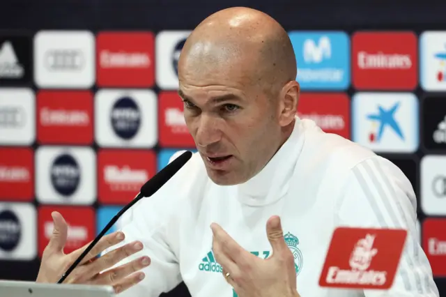 Real Madrid boss Zinedine Zidane