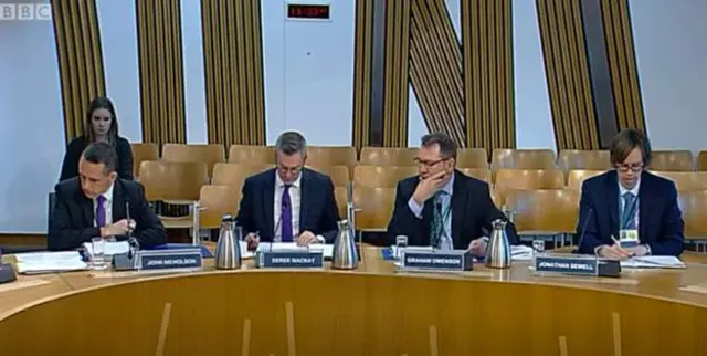 Finance Secretary Derek Mackay appeared before the committee earlier this month