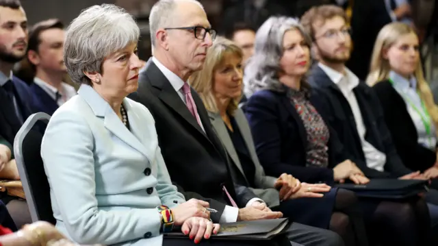 Theresa May in the audience