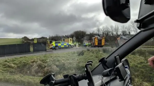 Scene of the crash at Probus