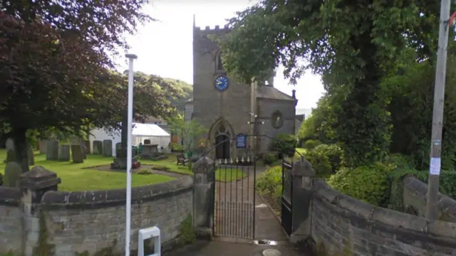 St. Martins Church on The Nook at Stoney Middleton