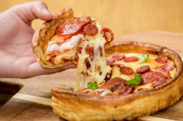 Yorkshire pudding pizza