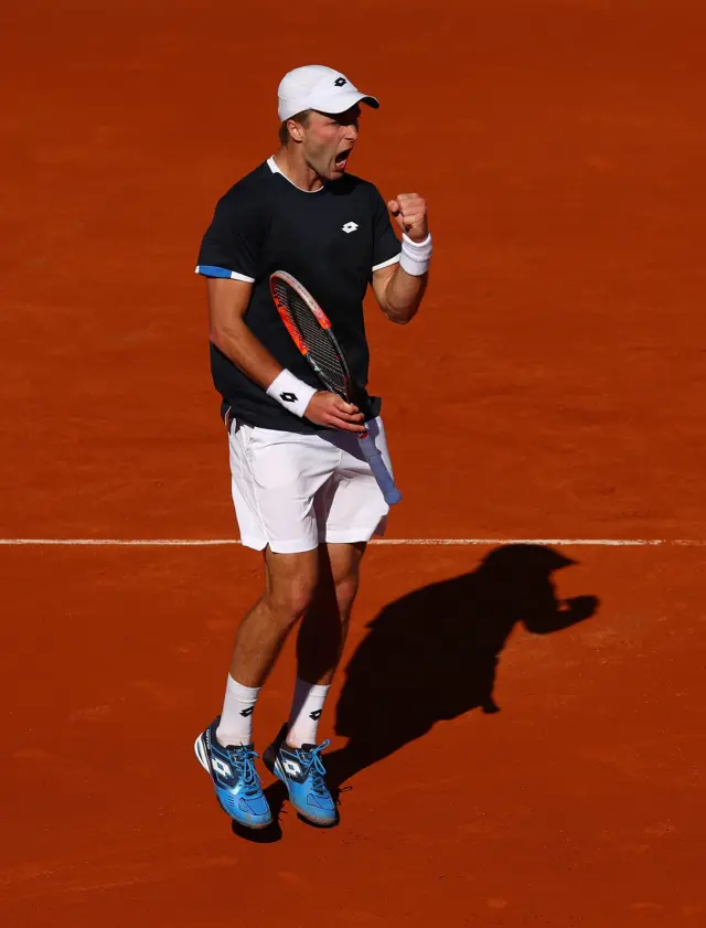 Liam Broady celebrates