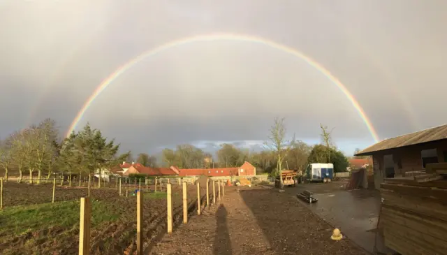 Rainbow over Holmpton