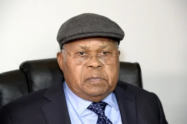 President of the opposition party Union for Democracy and Social Progress (UDPS) Etienne Tshisekedi attends a signature agreement with main opposition parties of the Democratic Republic of Congo on June 10, 2016 in Genval, outside Brussel