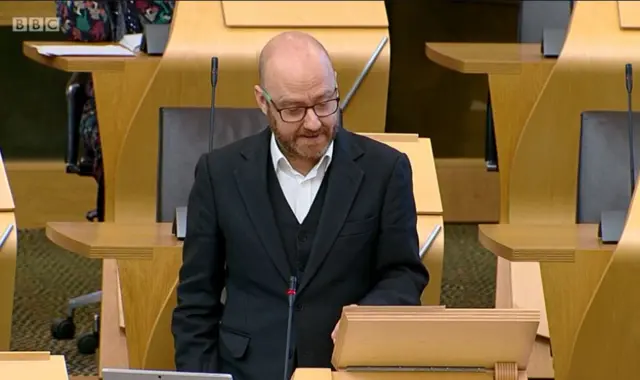 Scottish Green Party co-convener Patrick Harvie