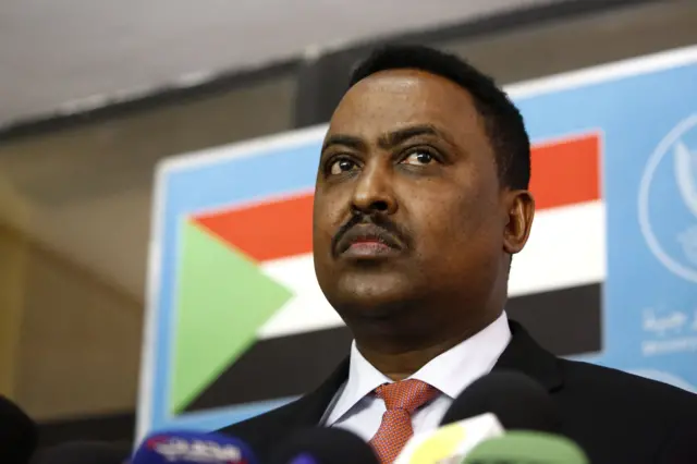 Ethiopia's Foreign Minister Workneh Gebeyehu speaks during a press conference at the Sudanese Foreign Ministry in Khartoum on January 14, 2018