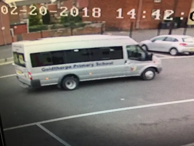 CCTV image of mini-bus