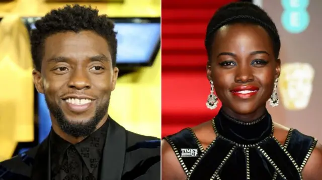 Chadwick Boseman and Lupita Nyong'o