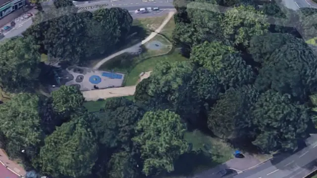 Ariel shot of Sussex Circus