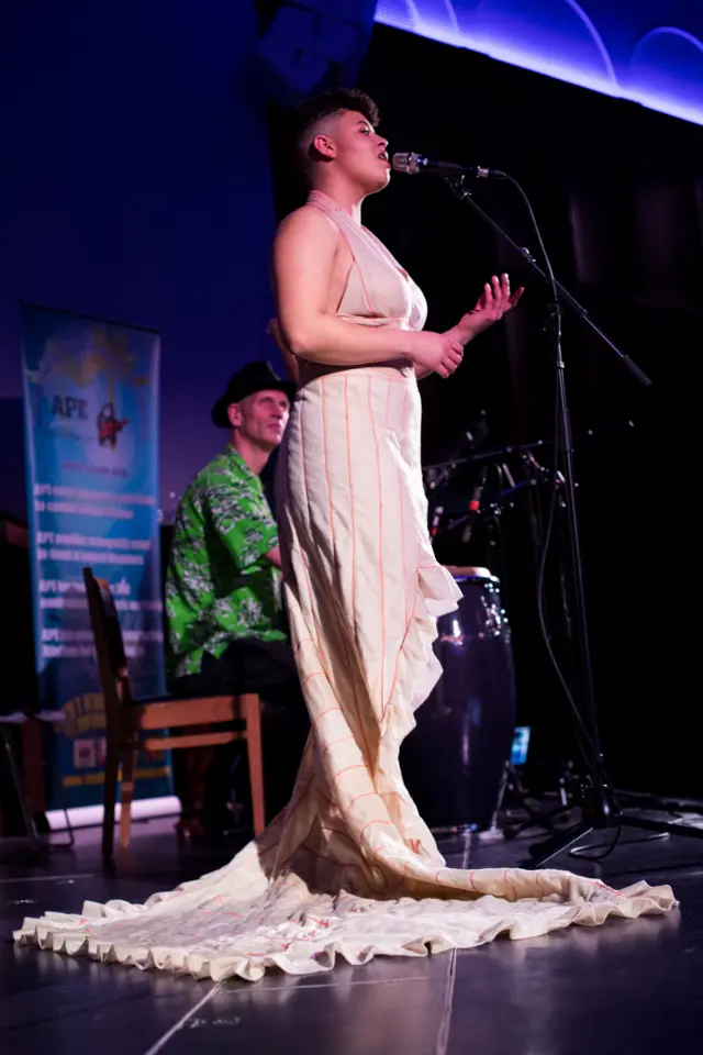 The dress made from marine debris