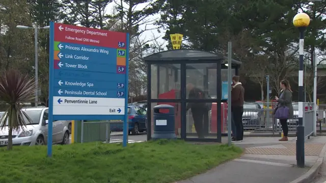 Parking machine at Royal Cornwall Hospital