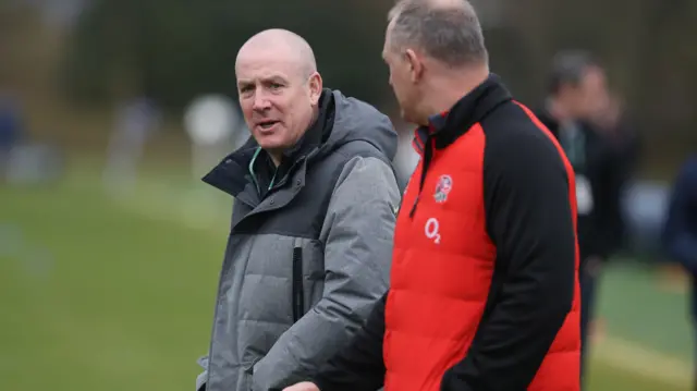 Mark Warburton at England Rugby training