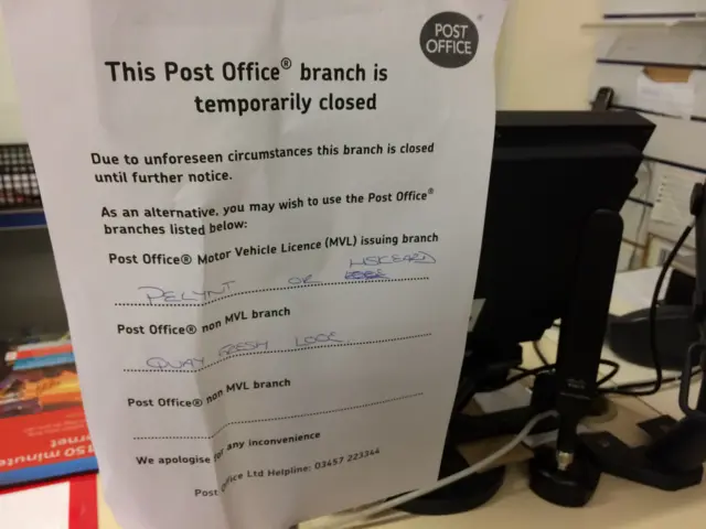 Post office sign