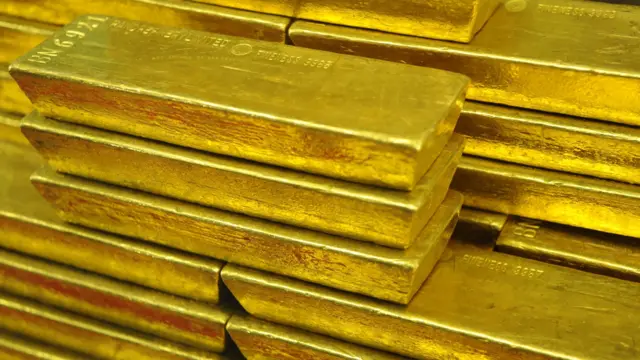 A stack of gold bars