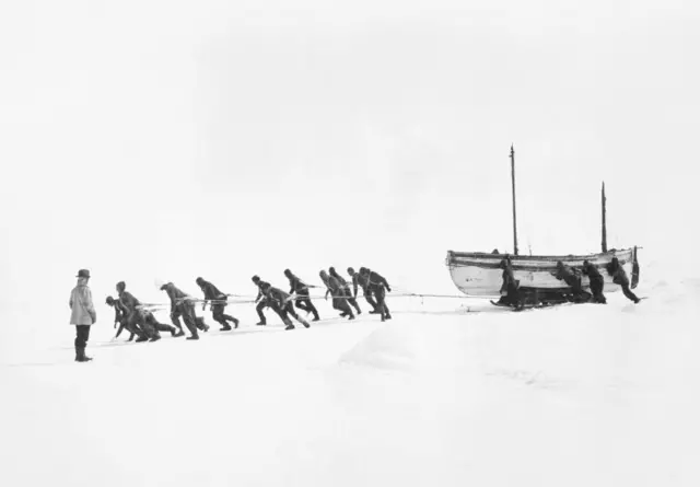 Relaying the James Caird across the ice