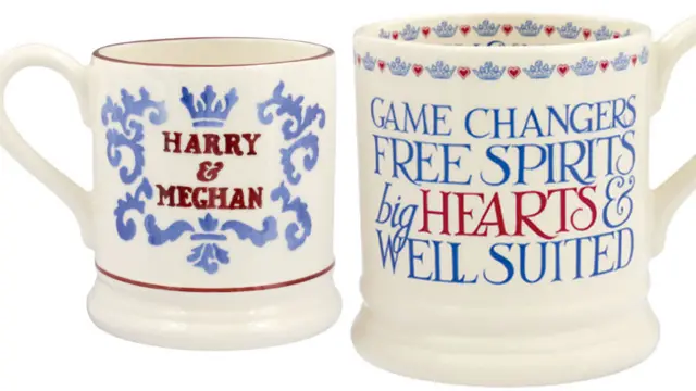 Harry and Megham commemorative Emma Bridgewater mugs