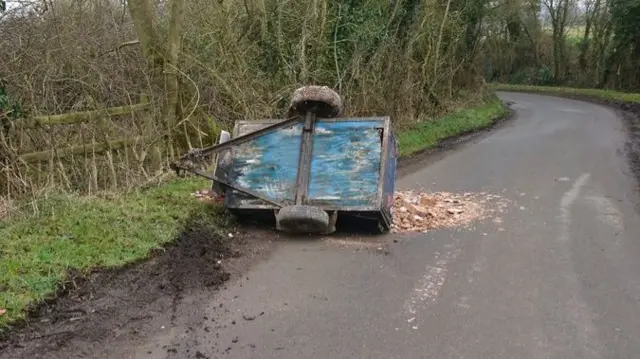 Fly-tipped rubbish