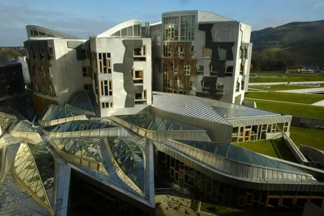 Scottish Parliament Building in Holyrood, Edinburgh