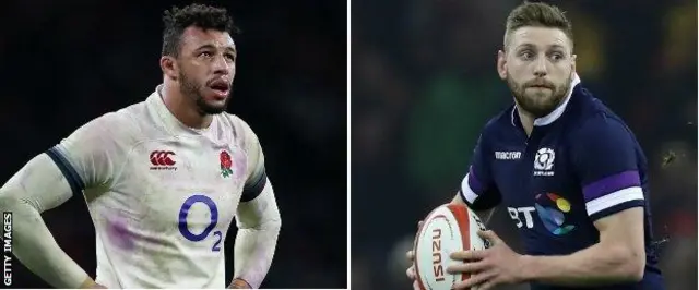 Courtney Lawes and Finn Russell