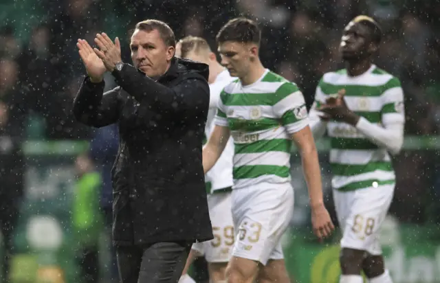 Celtic manager Brandan Rodgers and his players are left disappointed against St Johnstone