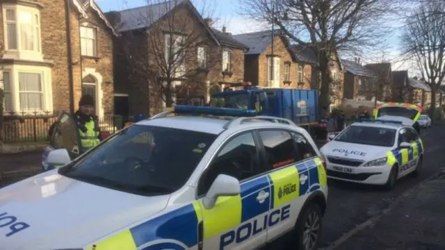 Police at felling site