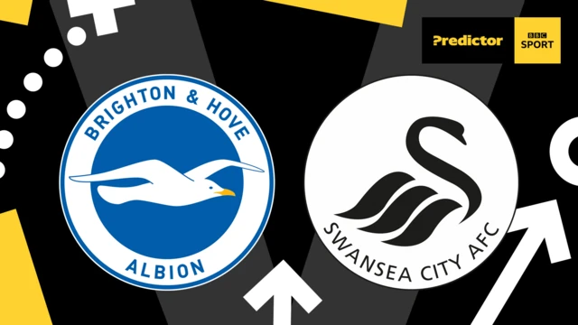 Infographic showing Brighton and Swansea city club crests