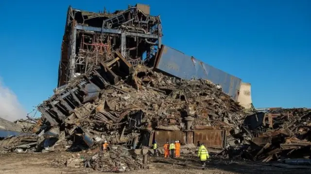 Didcot Power Station wreckage