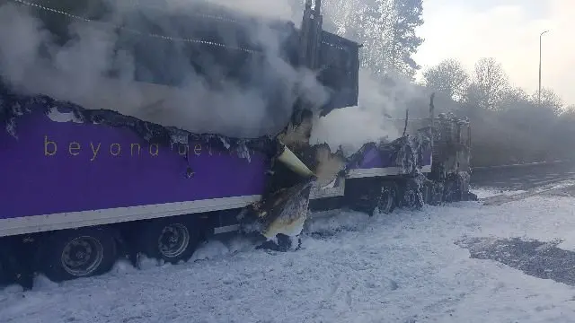 Lorry fire