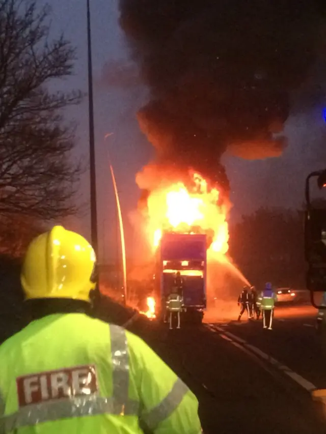 Lorry fire