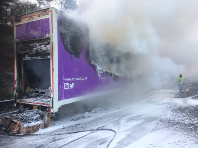 Lorry fire