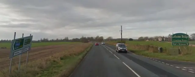 A63 near The Loftsome Bridge Coaching House