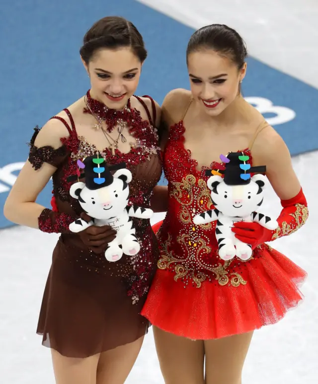 Alina Zagitova and Evgenia Medvedva