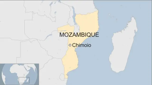 A map of Mozambique