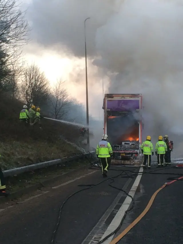 Lorry fire