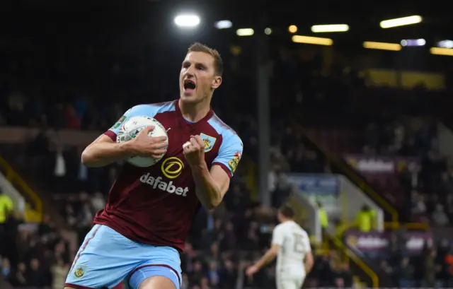 Burnley's Chris Wood celebrates