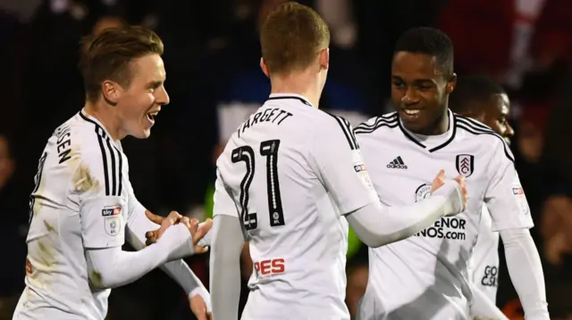 Ryan Sessegnon celebrates