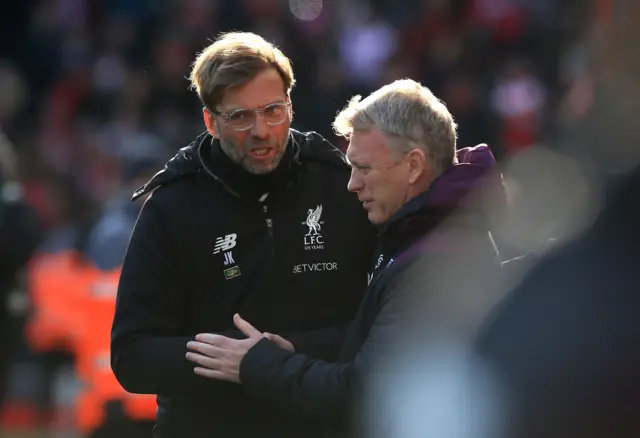 Jurgen Klopp and David Moyes