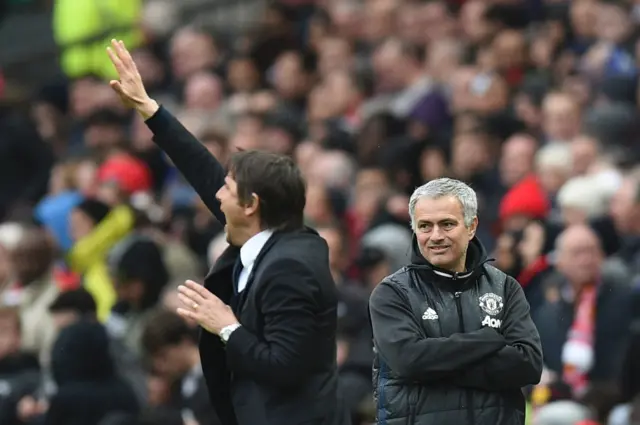 Jose Mourinho and Antonio Conte