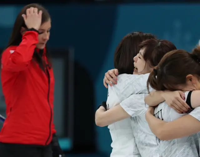 Eve Muirhead of Team GB is dejected after losing the bronze medal match