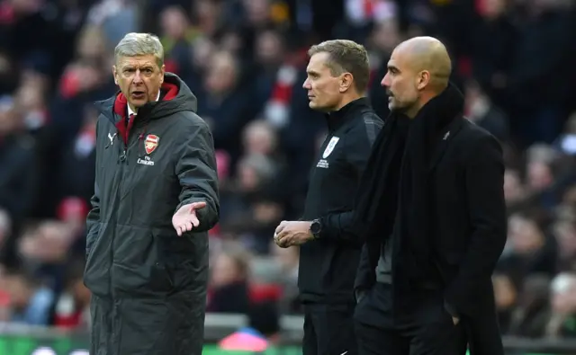 Arsene Wenger and Pep Guardiola