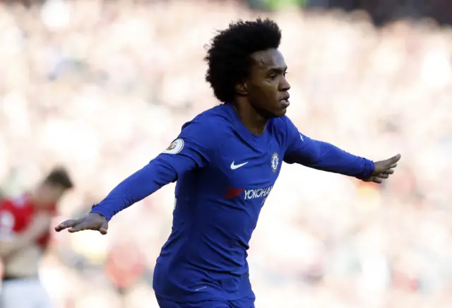 Willian Celebrating