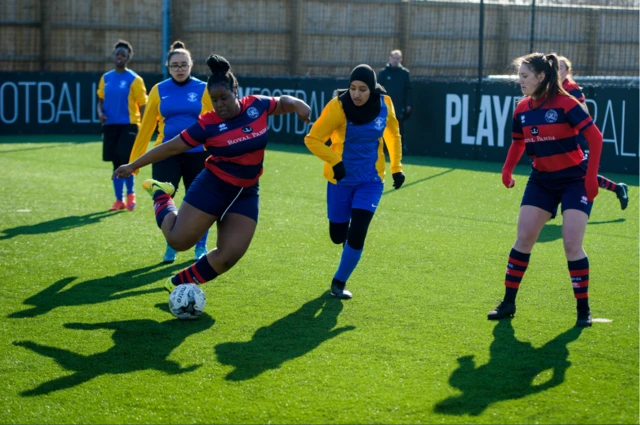 Action from female vets in Shepherd's Bush yesterday