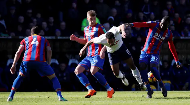 Mousa Dembele, Alexander Sorloth and Christian Benteke