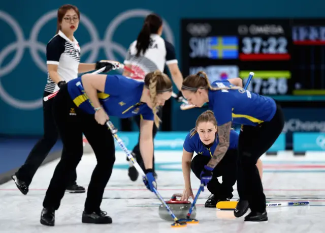 Sweden during curling final