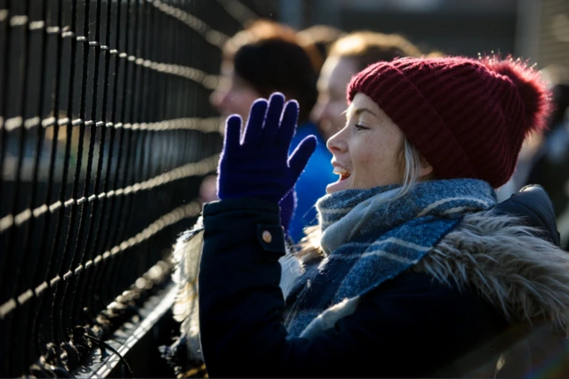 Supporter cheering at Shepard's Bush