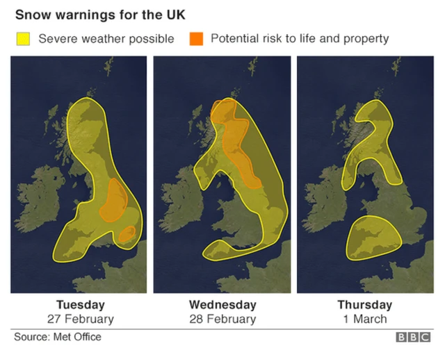 Weather warning map